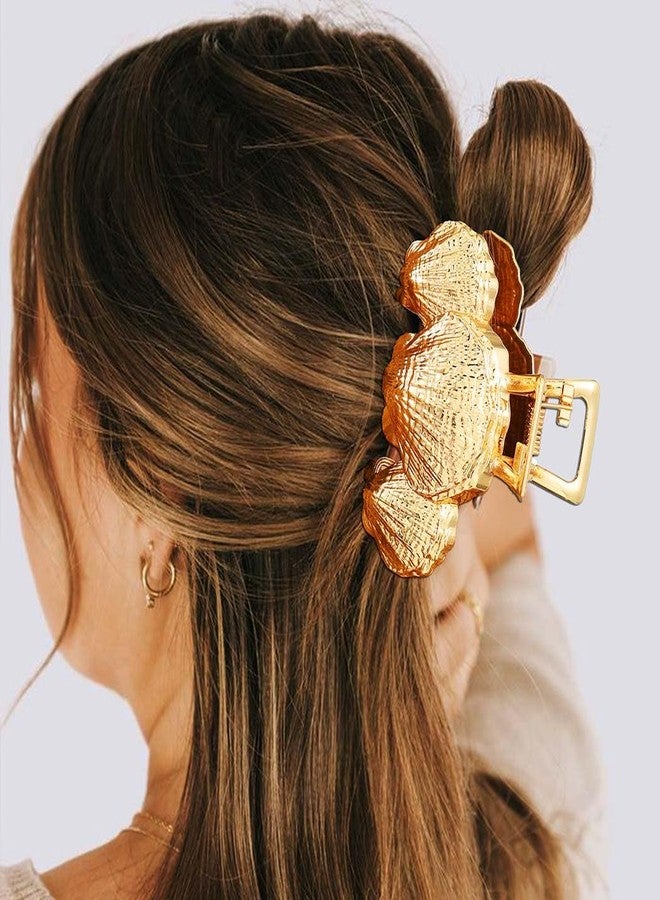 Gortin Starfish Claw Clips Gold Metal Seashell Hair Clip Medium Hair Claw Barrettes Beach Hair Accessories for Women - Image 3